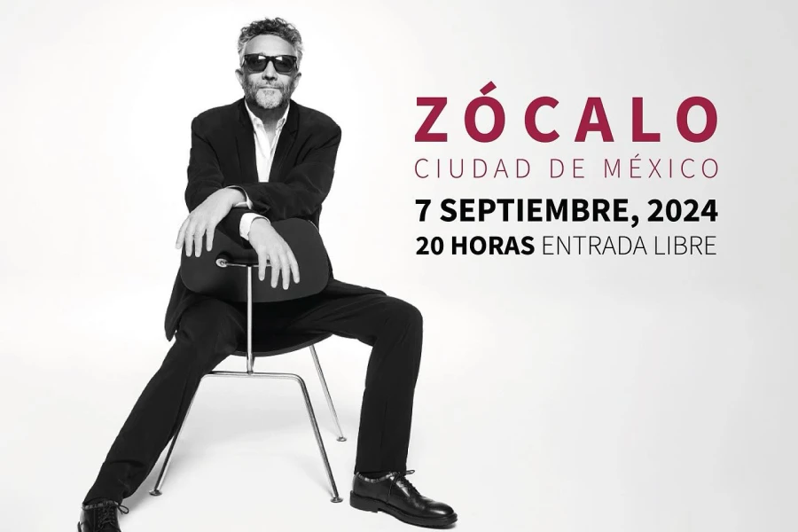 Fito Páez se alista para su esperado concierto en el corazón del Zócalo de la Ciudad de México. |@GobCDMX