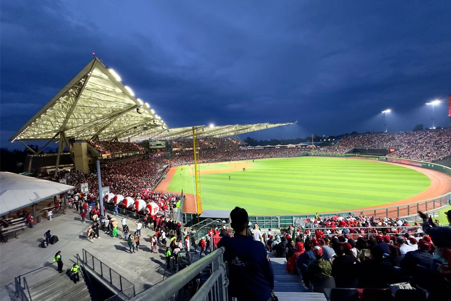 El Estadio Alfredo Harp Helú se vio afectado por los bloqueos. | @HarpEstadio