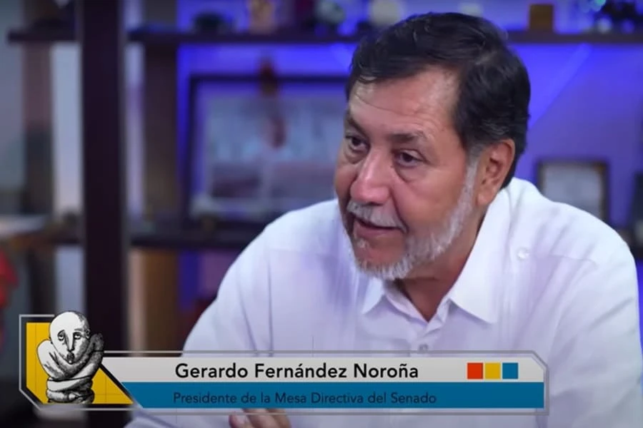 Pleito entre Gerardo Fernández Noroña y Carlos Marín en Milenio TV. | Screenshot