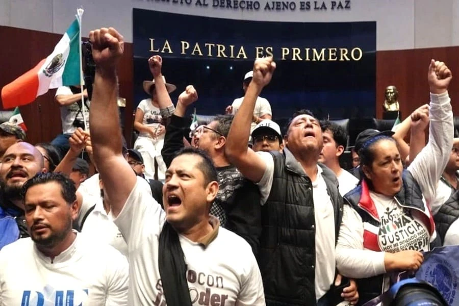 Reforma judicial; manifestantes asaltan la Cámara de Senadores. | RRSS