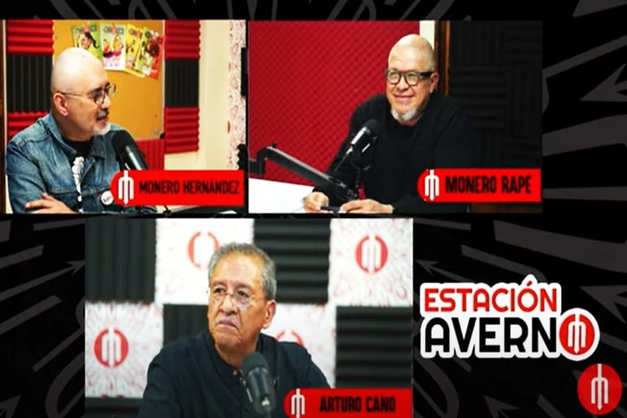 Arturo Cano, con Hernández y Rapé. | Screenshot