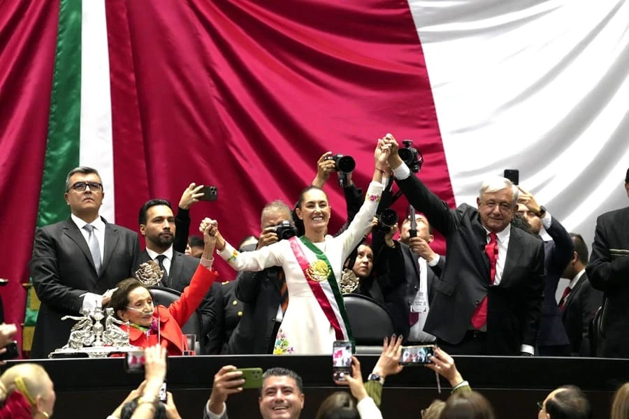 Claudia Sheinbaum y AMLO. | @TRIJAEV