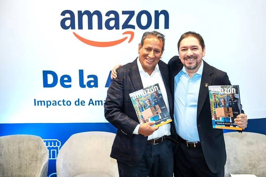 Pedro Huerta y Diego Méndez, Country Manager y director general de Operaciones de Amazon México, respectivamente. | Amazon México