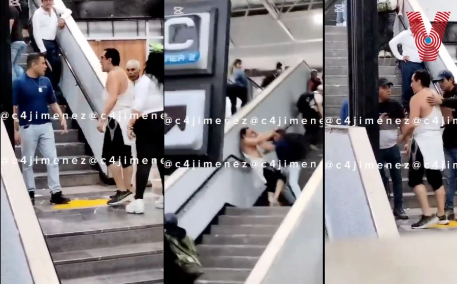 Los hombres que protagonizaron la pelea en el metro.