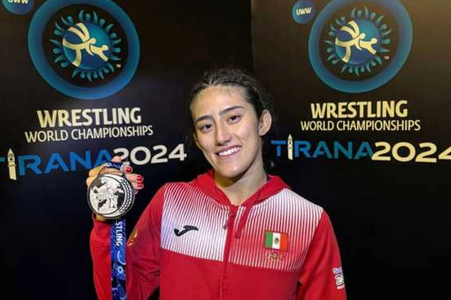 Zeltzin Hernández se adjudicó la medalla de plata en Mundial de Luchas Asociadas Sub 23. | @Conade