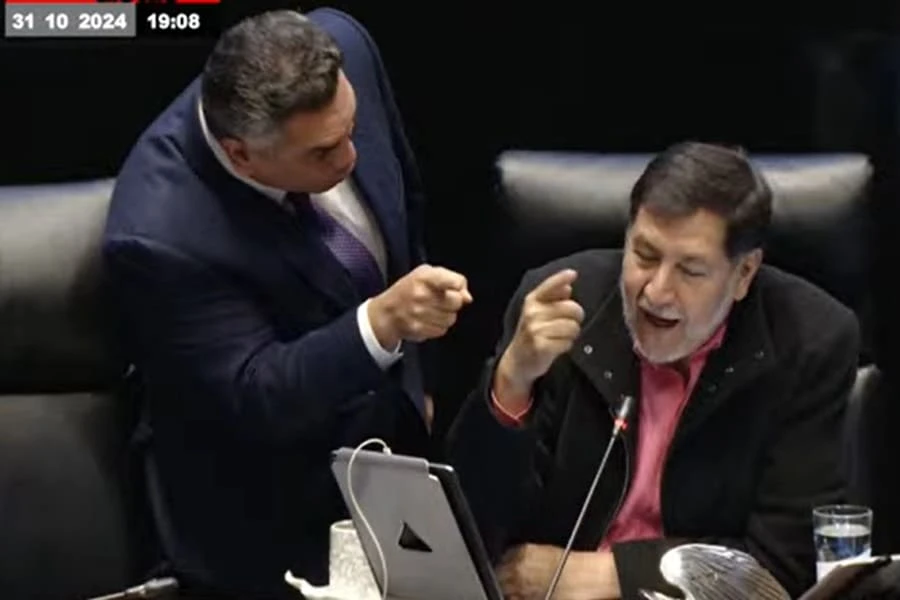 Senado; encontronazo entre Fernández Noroña y Alito Moreno. | Screenshot