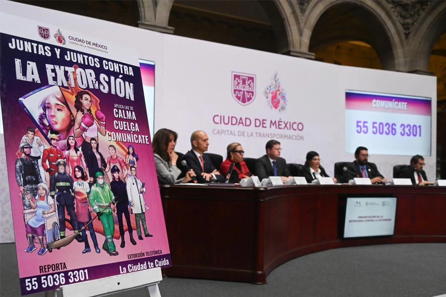 Clara Brugada, Jefa de Gobierno de la CDMX, encabezó la presentación de la estrategia integral contra la extorsión. | @ClaraBrugadaM