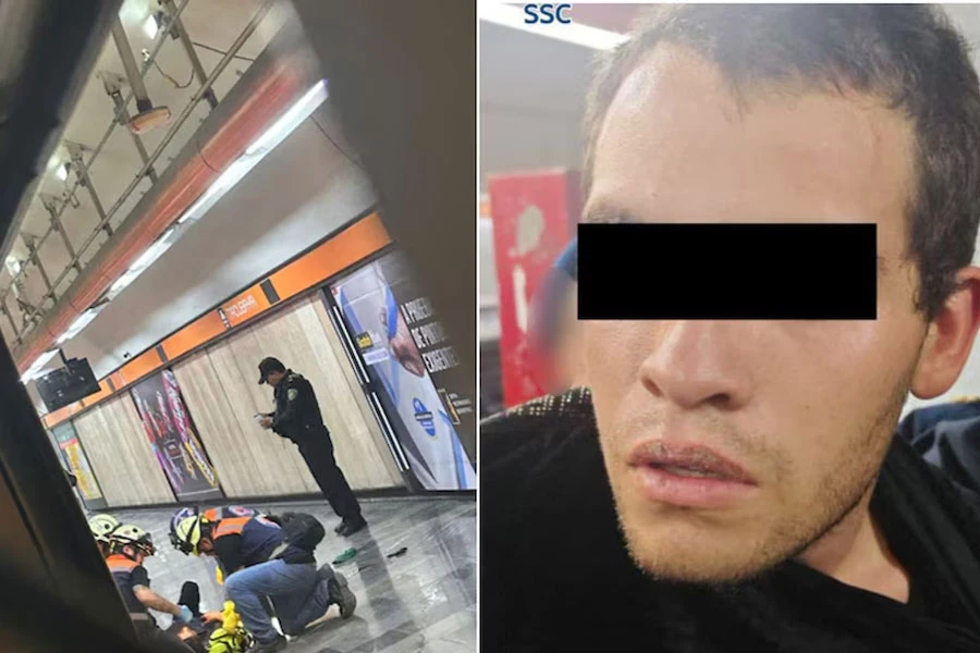 Un hombre apuñaló a cuatro personas en la estación Tacubaya del Metro. | SSC-CDMX y RRSS