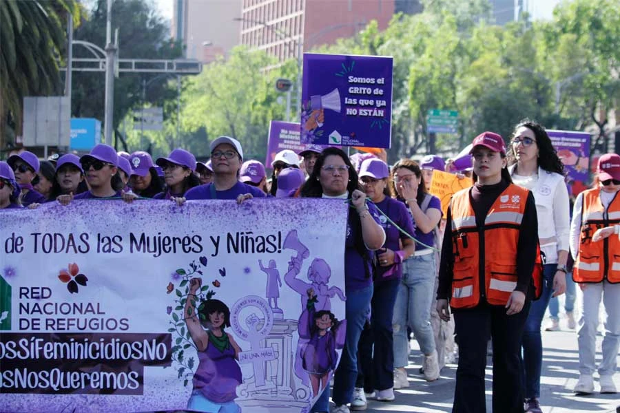 La marcha por el 25N se vivió en paz en la Ciudad de México. | Gobierno de la CDMX