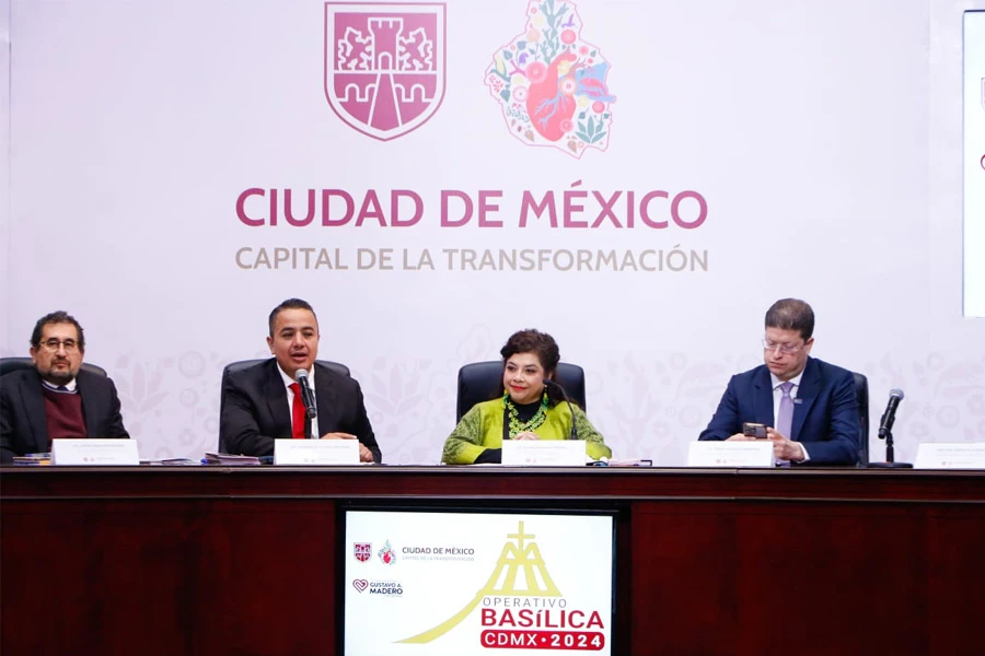 La Jefa de Gobierno de la CDMX en el anuncio del Operativo de la Basílica de Guadalupe. | Gobierno de la CDMX