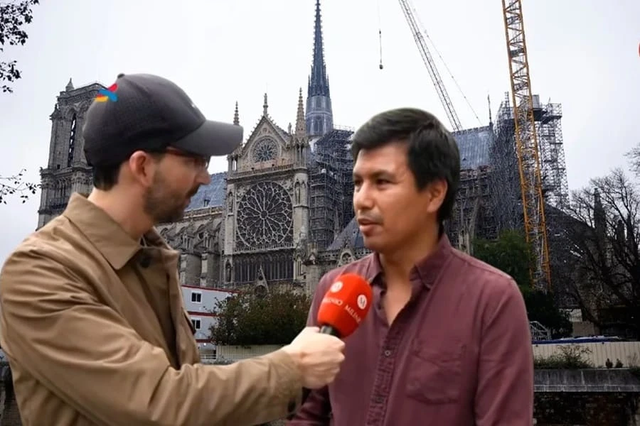 Alejandro Arredondo, el mexicano que participó en la remodelación de Notre Dame. | Screenshot