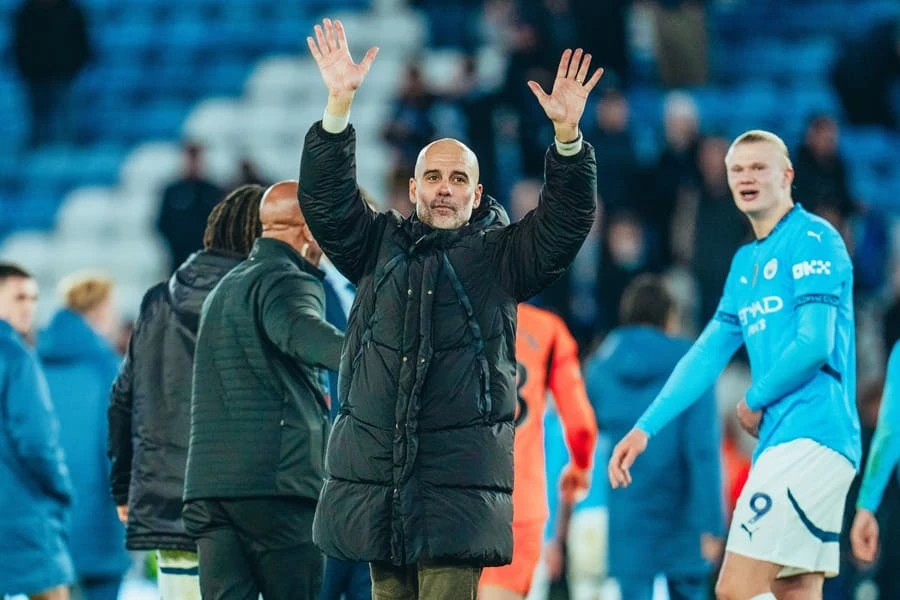 Pep Guardiola, entrenador de Manchester City. | @ManCity