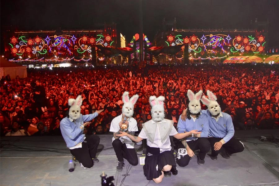 Austin TV en su presentación en el Zócalo. | @CulturaCiudadMx