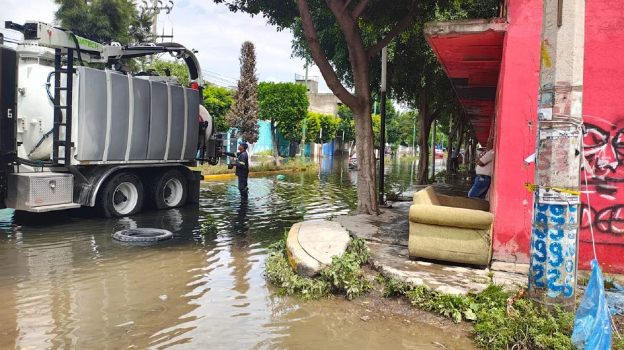 Inundación en la alcaldía Iztapalapa. Foto: Cortesía